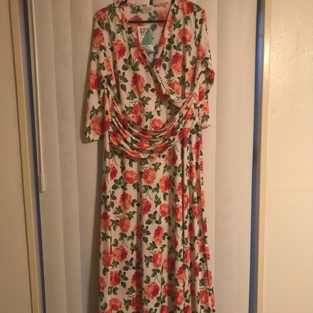BNWT 2XL ROCKLIN WRAP HONEY AND LACE DRESS